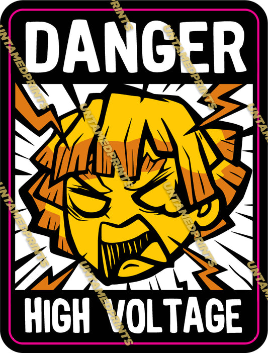 High Voltage - Demon Slayer  White