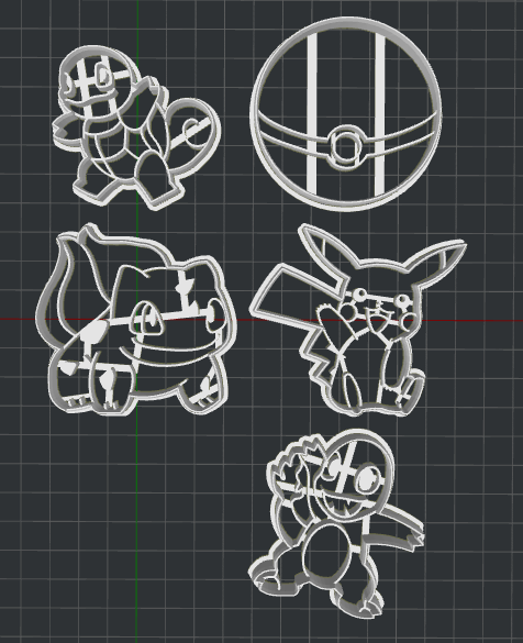 Pokemon Cookie Cutter Set