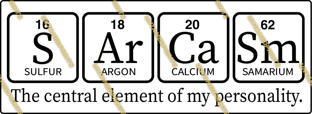 Sarcasm - elemental table