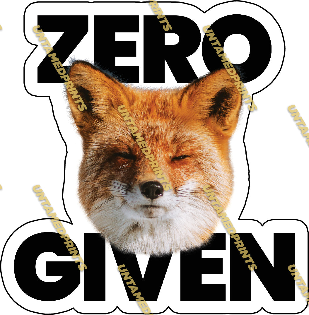 Zero Fox Given Sticker