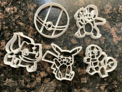 Pokemon Gen 1 Starter Cookie Cutter Set!