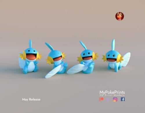 MUDKIP - Pokemon 3D Printed Collector Model!